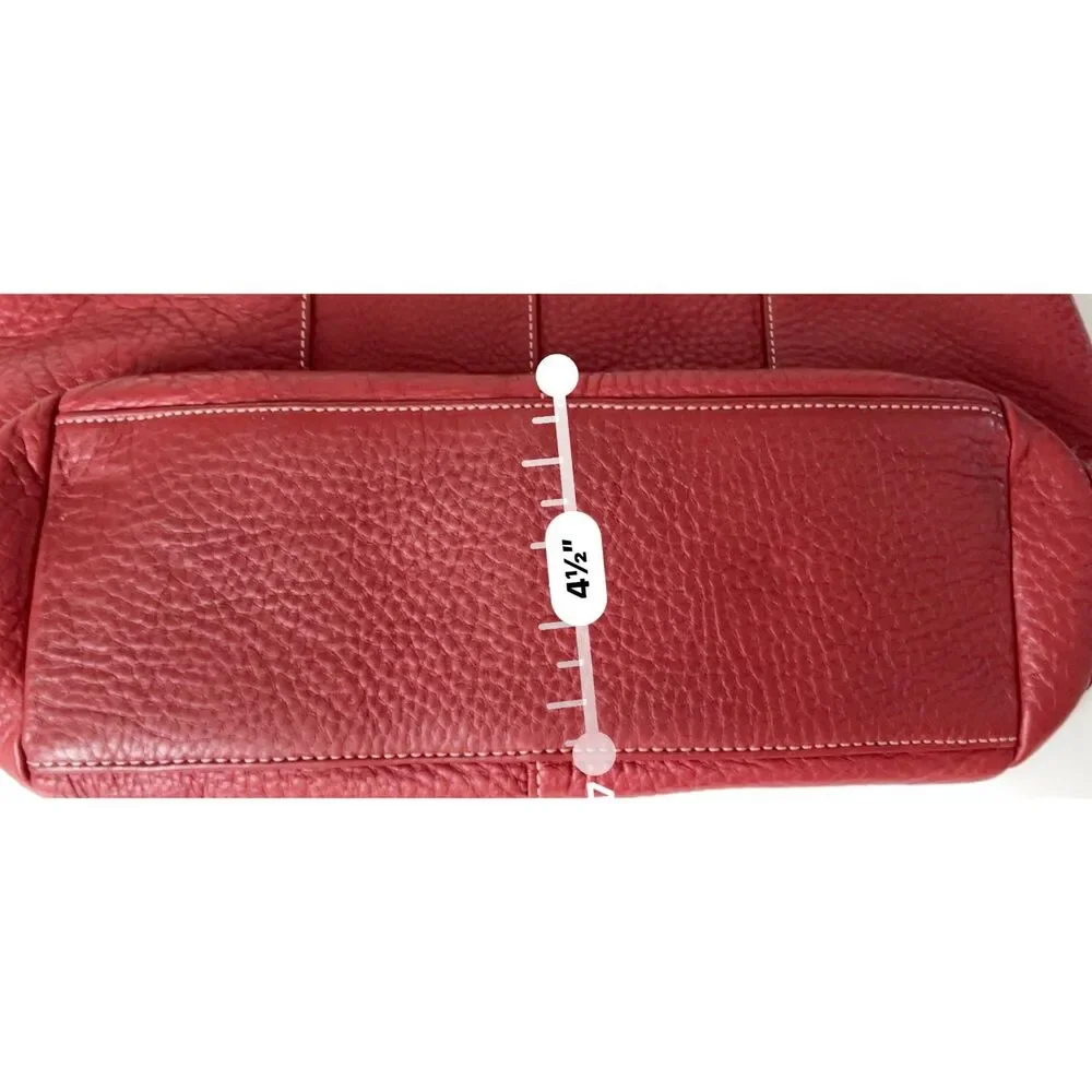 Sundance Oxblood pebbled leather hobo with brown handles